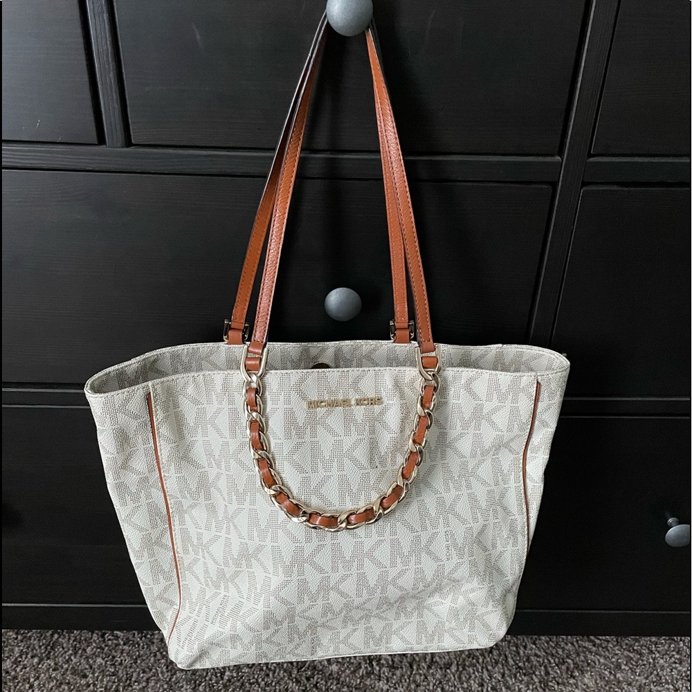 Michael Kors white tote